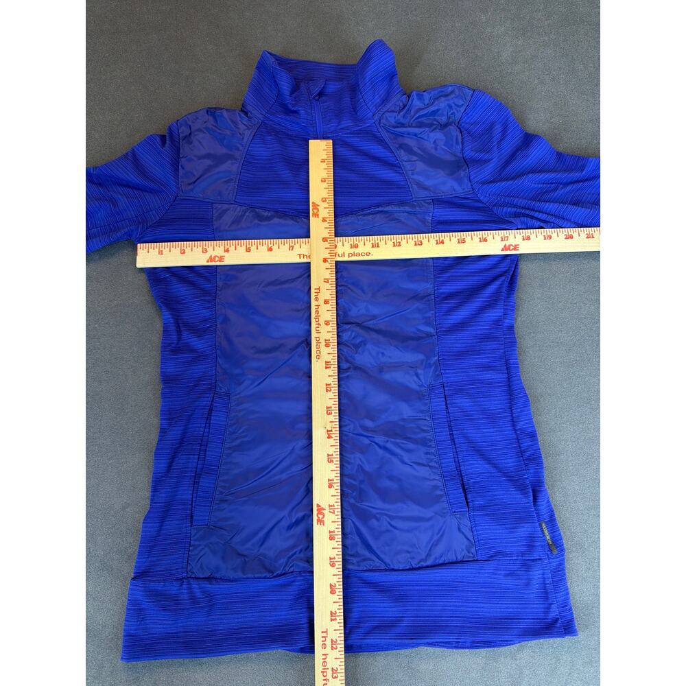Mondetta Blue Full Zip Activewear Jacket Women's Small Thumb Holes Hiking - Picture 4 of 10